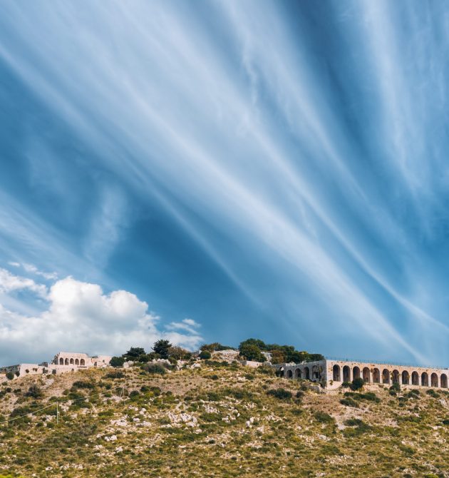 Terracina, Italy. Platform Of Sanctuary And Temple Of Jupiter Anxur.